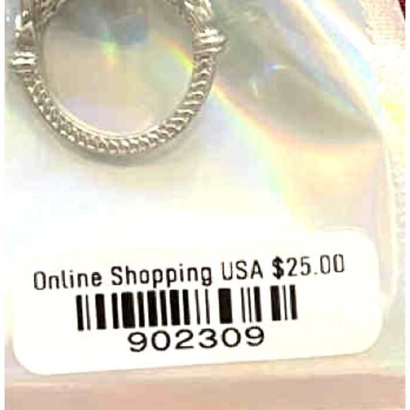 NEW Women's Ring White Zircon Bold Silver Stainless Steel Ring GORGEOUS - Picture 8 of 8